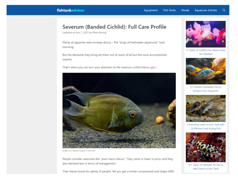 Fish Tank Advisor: Severum Screen Shot