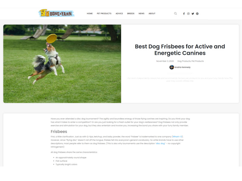 Bone & Yarn: Dog Frisbees Screen Shot