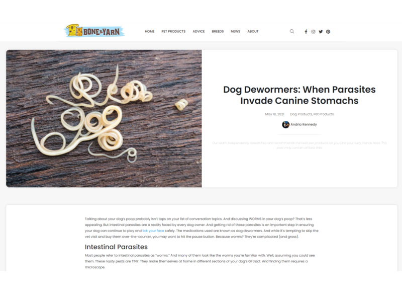 Bone & Yarn: Dog Dewormers Screenshot