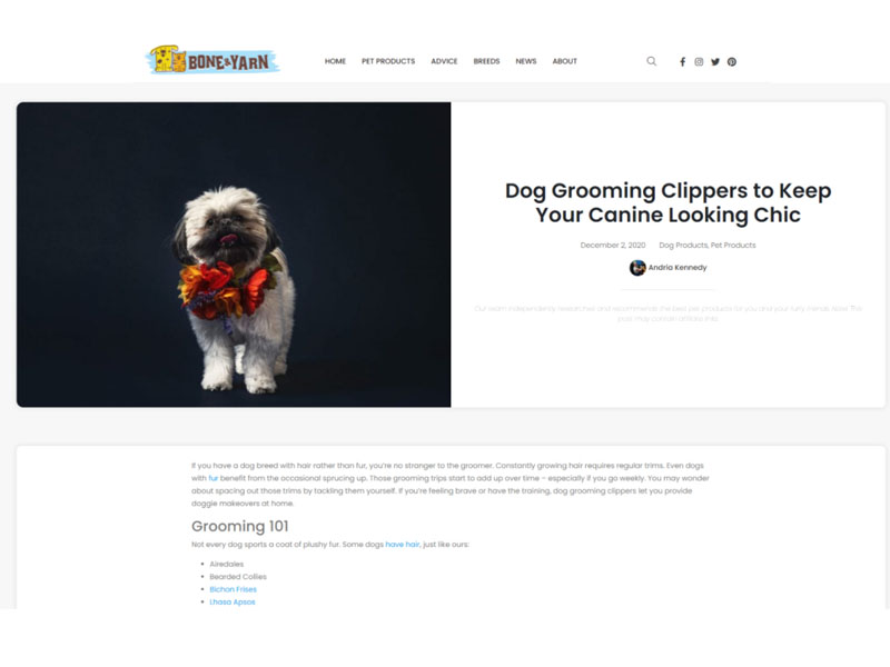 Bone & Yarn: Dog Grooming Clippers Screenshot