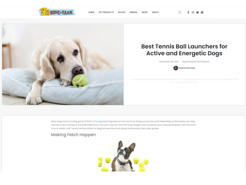 Bone & Yarn: Tennis Ball Launcher Screenshot