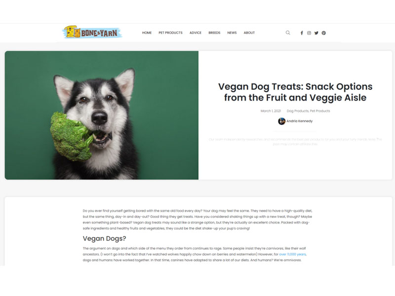 Bone & Yarn: Vegan Dog Treats Screenshot
