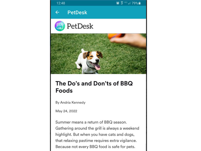 PetDesk: BBQ Foods Screenshot