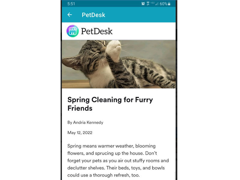 PetDesk: Spring Cleaning for Furry Friends Screenshot