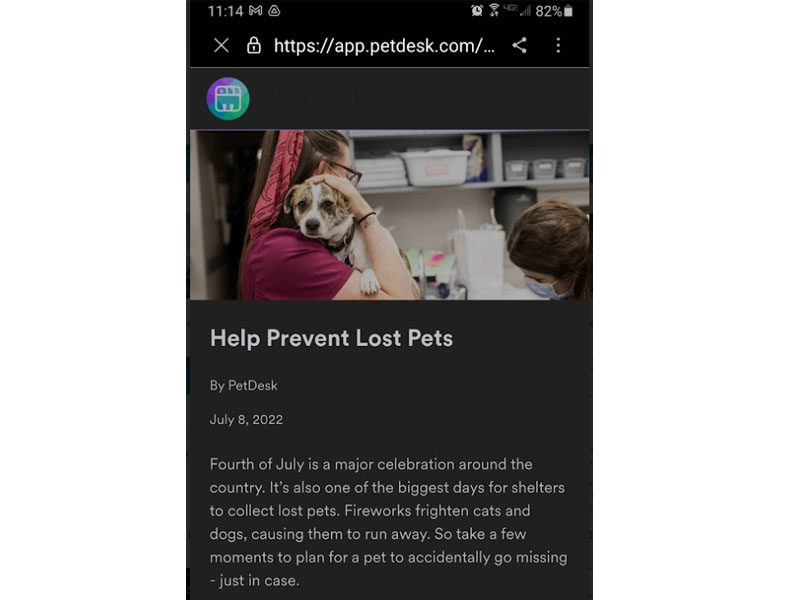 PetDesk: Prevent Lost Pets Screenshot