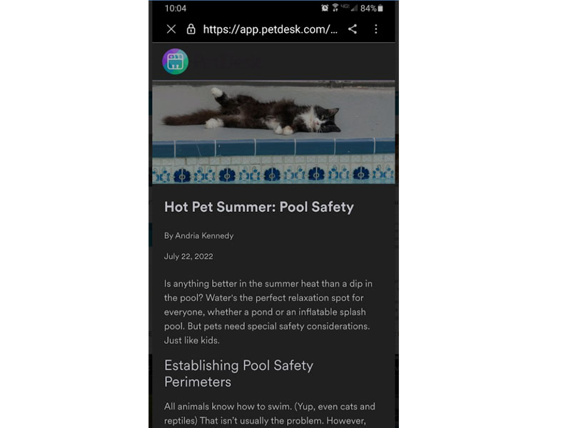 PetDesk: Pool Safety Screenshot